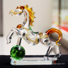 Schönes Glas Crystal Running Horse für Souvenir Geschenk